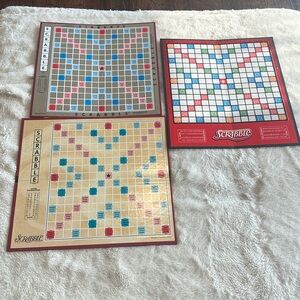 3 vintage Scrabble boards